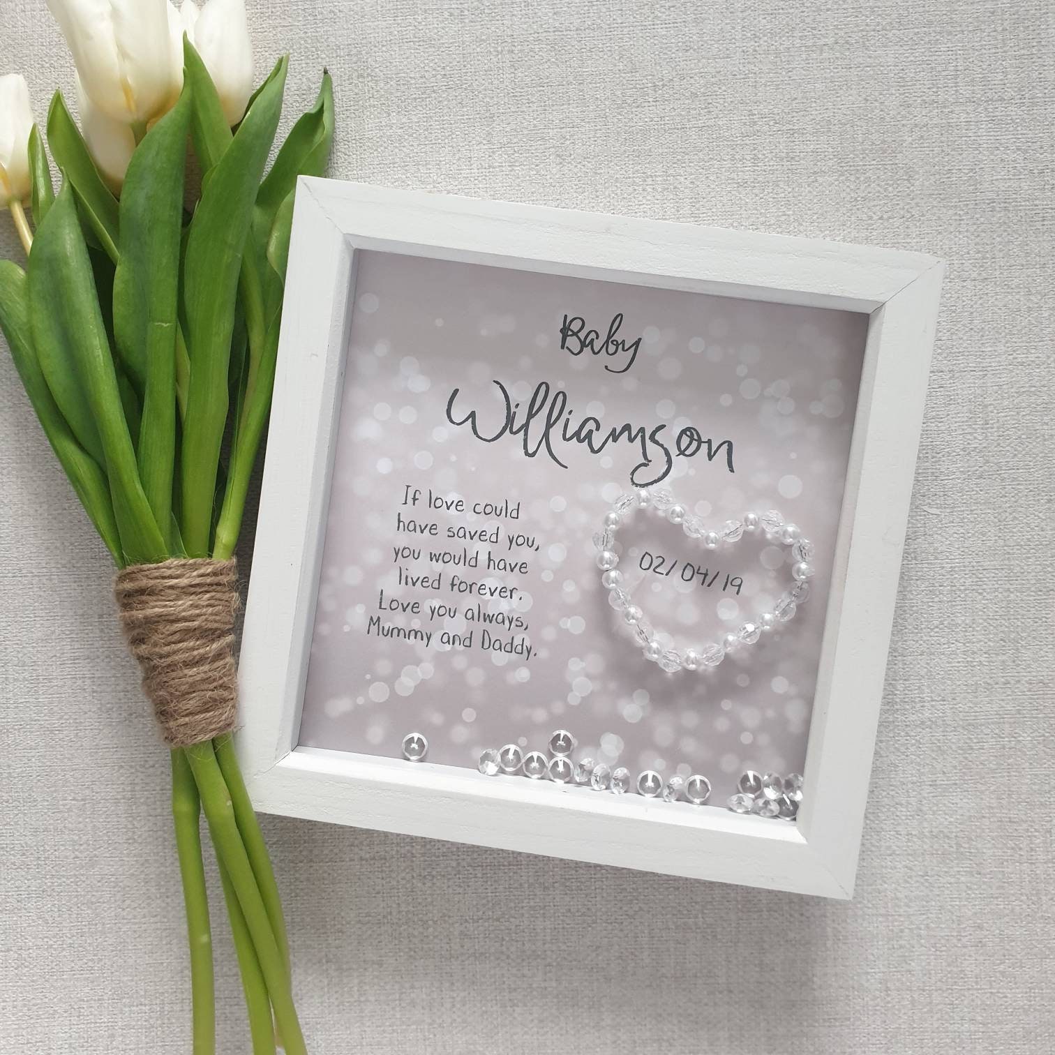 Baby Memorial Frame Bereavement Gift Rainbow Baby Sympathy Etsy
