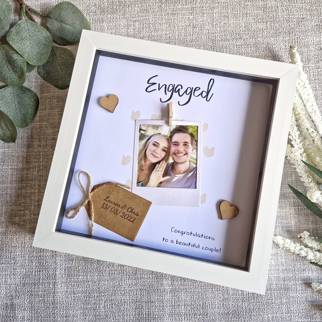 Personalised Engagement Frame Engagement Gifts Wedding Etsy UK