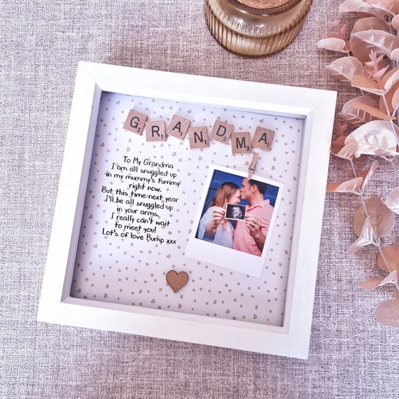 Personalised Grandma Gift Baby Announcement Gift Nanny Frame