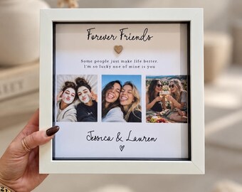 Personalised Forever Friends Photo Collage Frame, Gift for Bestie, Birthday Gift for Best Friend