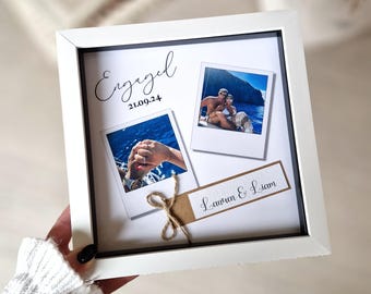 Engagement Photo Frame Gift: Personalized Couple Keepsake