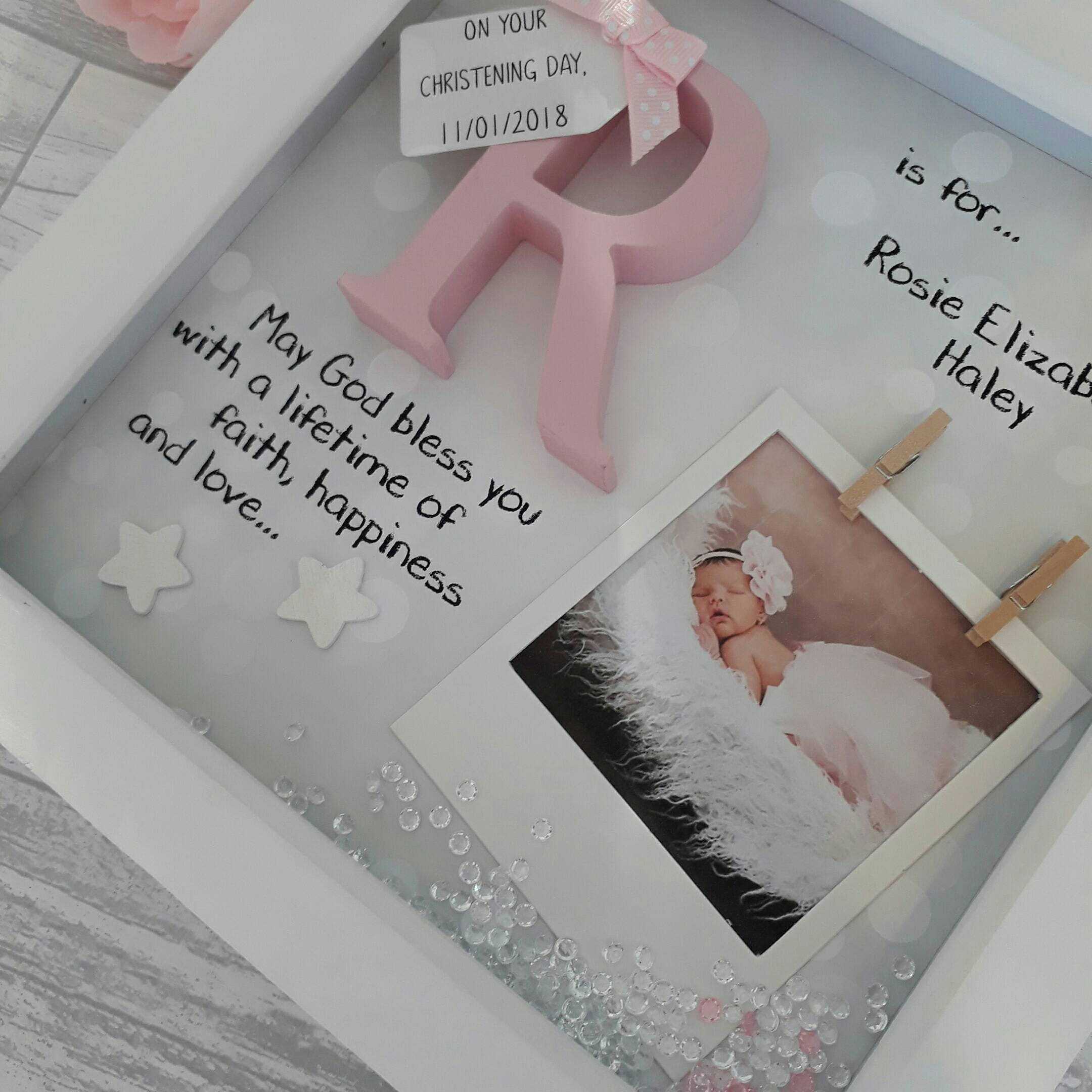 Christening Gift Baby Gift Wooden Initial Gift Baptism Etsy