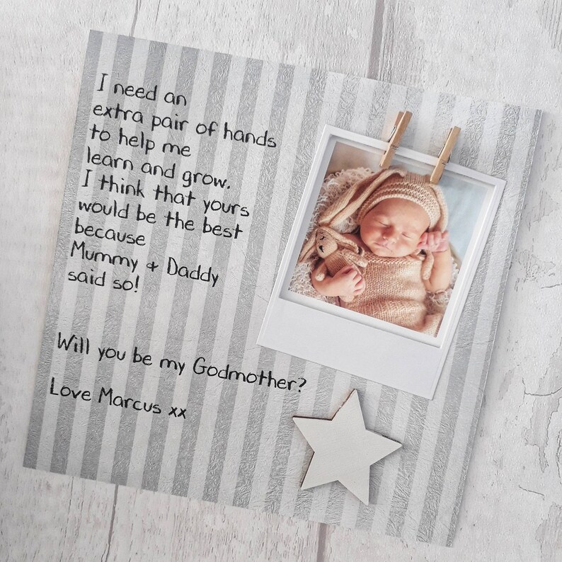 Will You Be My Godmother Gift for Godparent Godfather Etsy