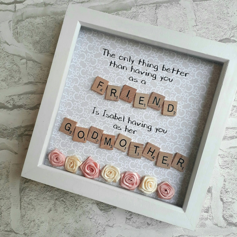 Godmother Frame Gift for Godparents Christening Gifts Etsy UK