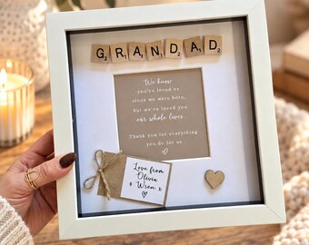 Personalised Grandad Frame, Grandad Gift, Gift From Grandchild, Present for Grandad.