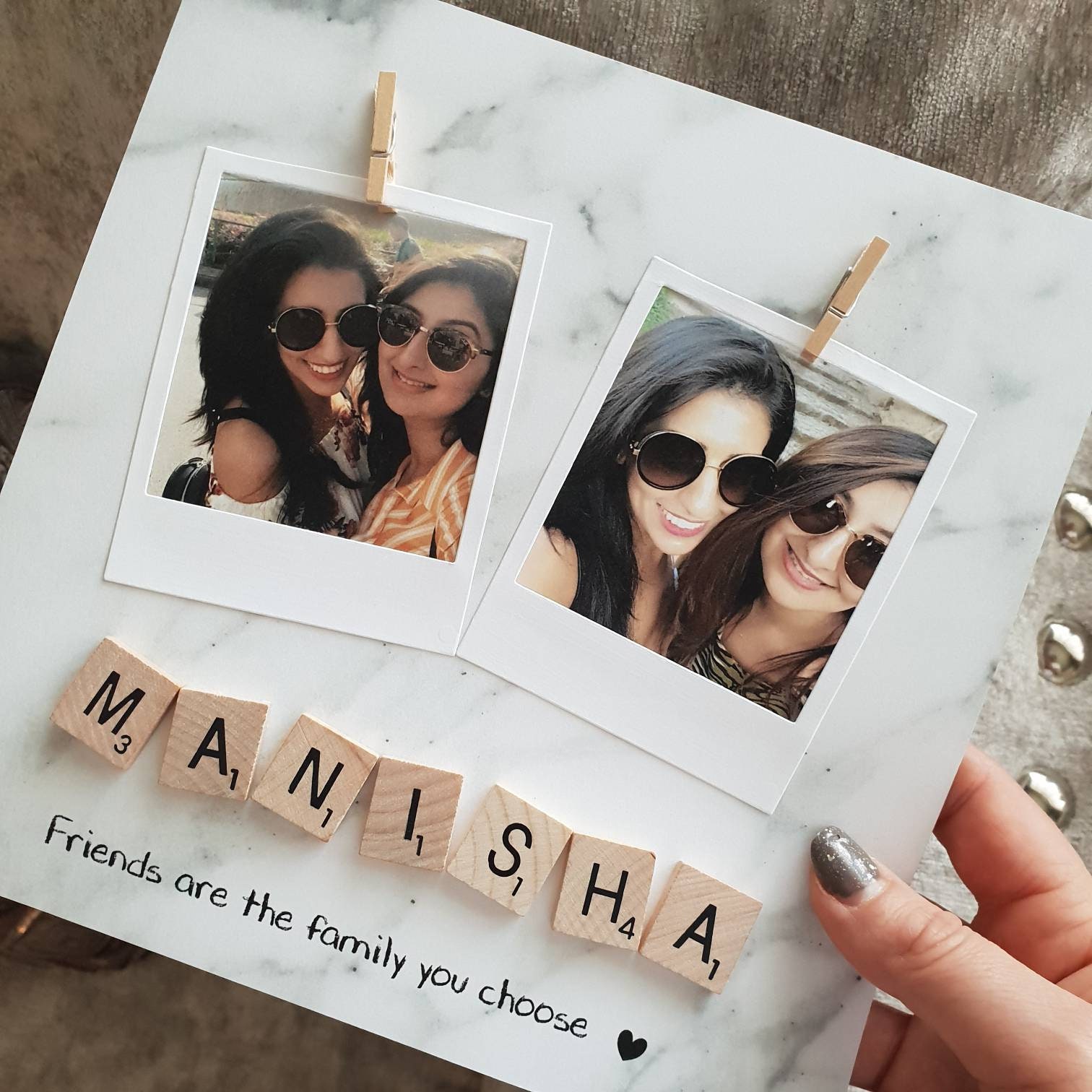 Best Friend Frame Friend Frame Handmade Scrabble Frame Etsy UK