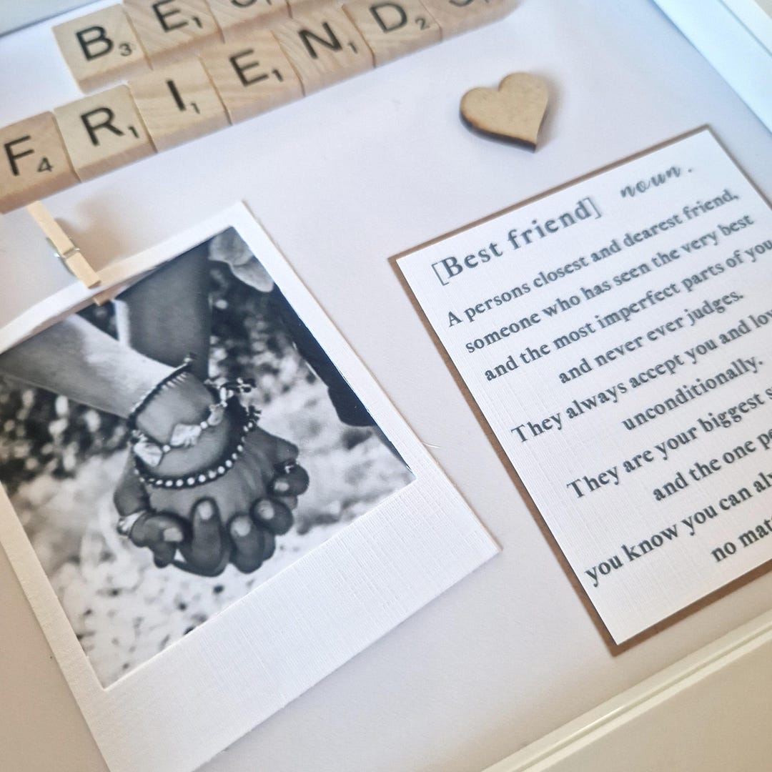 Best Friend Scrabble Frame Birthday Gifts Betsie Photo Box Frame