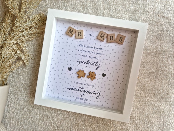 Personalised Gift for Wedding, Gift for Couple, Nuptials Gifts, Newlywed  Gift, Gift from Wedding Guest, Wedding Memento, Keepsake.
