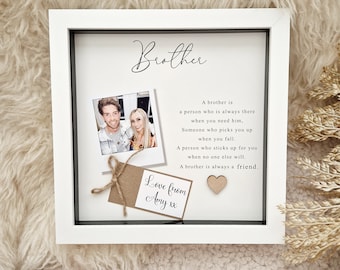 Personalized Brother Photo Frame: Custom Brother Gift (9x9")