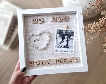 Wedding Gifts, Wedding Gift, Anniversary Gift, Wedding Frame, Personalised Wedding, Mr And Mrs Frame, Gifts For Couple, Wedding Party Gifts