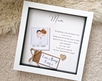 Personalized Mother of the Bride Scrabble Frame: Wedding Photo Gift