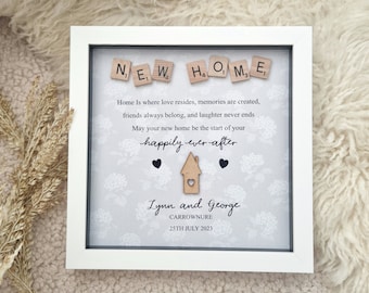 Personalised New Home First Home Gift. New home Gifts. First Home frame.  New home frame