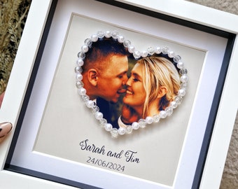 30th Wedding Anniversary Gift for Pearl Wedding Anniversary Photo Frame 15 Year Anniversary 30 Years Married Gifts for Crystal Anniversary