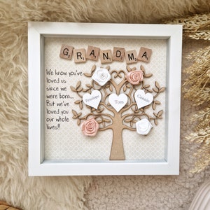 Personalised Family Tree, Grandma Frame, Gift For Granny, Gift For Nana, Gift For Grandparents, gift for Mum, Present For Mother,Mothers Day