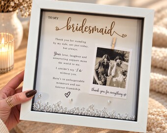 Bridesmaid Gift, Present For Bridesmaid, Maid of Honour Gift, Gift For Bridesmaids, Flower Girl Gift, Scrabble  Bridesmaid, Bridesmaid Frame