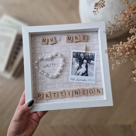 Personalized Wedding Gift, Wedding Picture Frame Wood, Custom