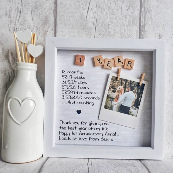 First Anniversary Frame Gift For Partner Image 0