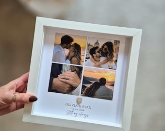 Personalized Anniversary Photo Frame: Husband Wife Gift