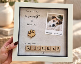 Personalized Pet Memorial Frame: Dog Remembrance Gift