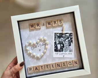 Wedding Gifts, Wedding Gift, Anniversary Gift, Wedding Frame, Personalised Wedding, Mr And Mrs Frame, Gifts For Couple, Wedding Party Gifts