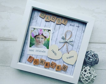 Fathers day Daddy, Fathering Sunday, Scrabble Art Frame, Frame For Daddy, Daddy Gift, Gift For Daddy, New Dad Gift, Birthday Gift For Daddy