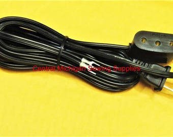 Power Cord Double Lead - Fits Singer Models 66, 99, 15-86, 15-88, 15-90, 15-91, 201, 206W, 206K, 221, 222, 285K, 301, 306K, 306W, 319