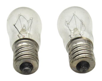 Light Bulbs 15-watt, 120 volts, 7/16" Base, Screw in for Sewing Machines (2 pack)