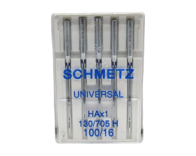 Schmetz Sewing Machine Needles 15x1 Size 16 Fits Singer, Kenmore, White, Elna