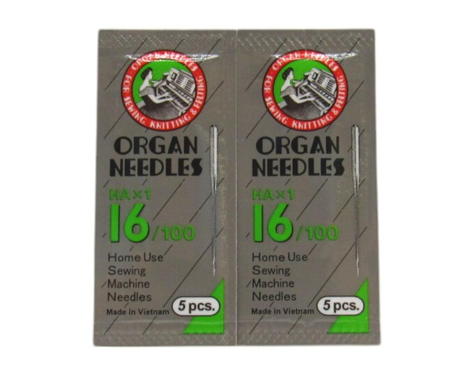 Organ Sewing Machine Needles Sharp Point 15X1 Size 16, 100/16, 130/705H