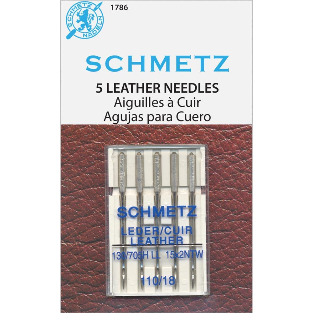 Schmetz Leather Home Sewing Machine Needles Size 14, 16 or 18 Will Fit Most  Home Sewing Machines Kenmore, Singer, Elna, White, 