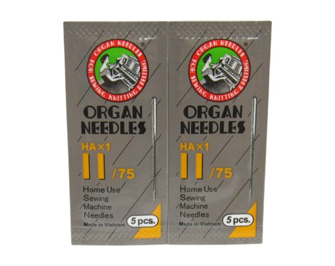 Organ Sewing Machine Needles - Sharp Point 15X1 Size 11, 75/11, 130/705H