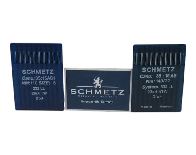 Schmetz Industrial Sewing Machine Leather Needles 29x4 Available in size 18 and 22 Fits Singer Models 29K, 29