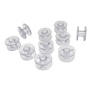 Plastic Bobbins Top Loading - Fits Many Elna, Necchi Babylock, Janome, New Home