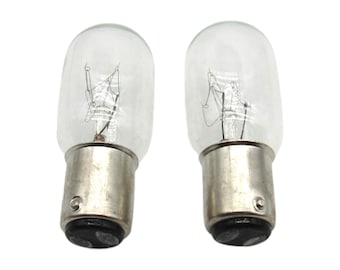 Push In Sewing Machine Light Bulb: 15-Watt, 120 Volt (2 Pack)