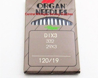 Organ Industrial Sewing Machine Needles Pack Of Ten 29x3 - Fits Singer Model 29, 29K Available in Size 19, 20, 21, 22