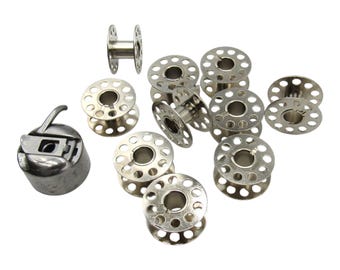 Class 15 Bobbin Case with Bobbins: Front Loading Zig Zag Sewing Machines