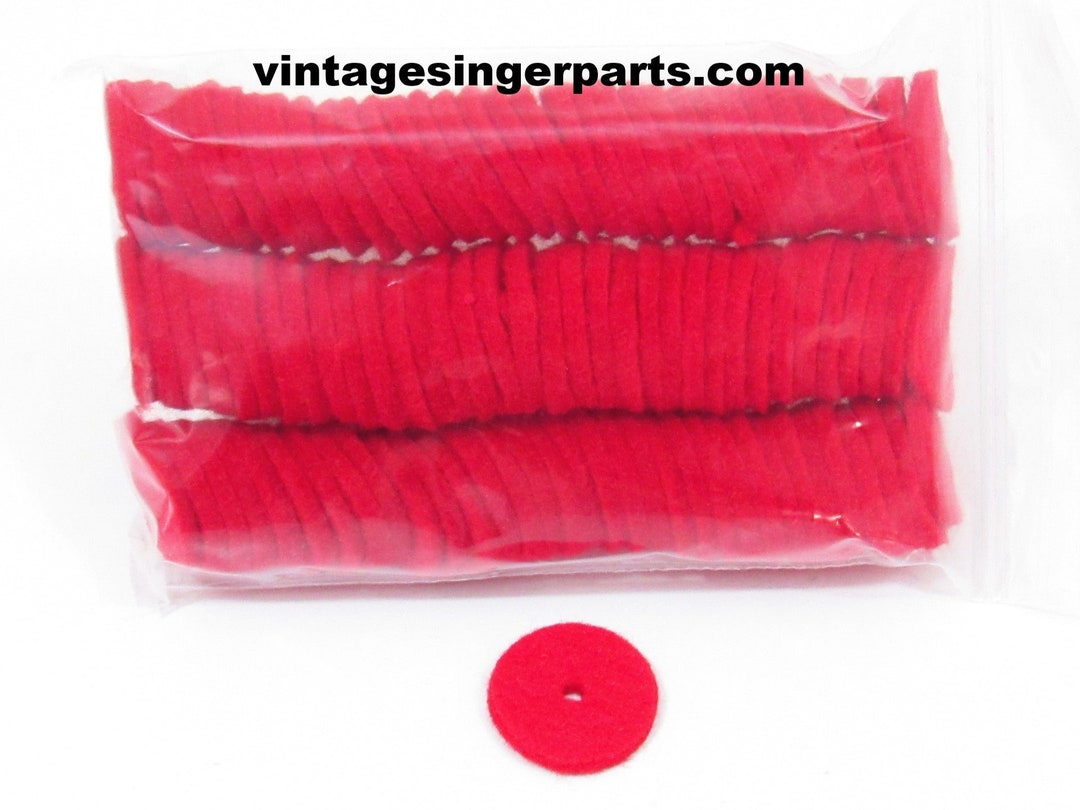 New 100 Ct Sewing Machine Spool Pin Felt Pads Red or White Crafts Etsy