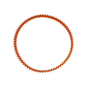 May include: Orange rubber ring with a textured surface.