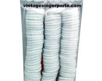 New 100 ct Sewing Machine Spool Pin Felt Pads - White or Red - Crafts