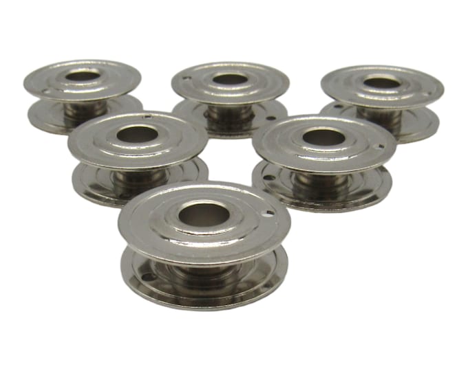 6 Metal Rotary Bobbins Fits Kenmore 117 Series, White and Domestic - Part # 744