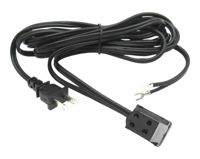 Replacement Power Cord - Singer Sewing Machine Part # 618817-001
