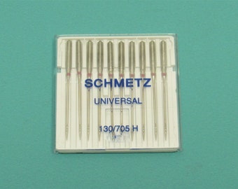 Schmetz Sewing Machine Needles 15x1 Available in size 8, 9, 10, 11, 12, 14, 16, 18 Fits Singer, Kenmore, Elna, Necchi, Montgomery Ward