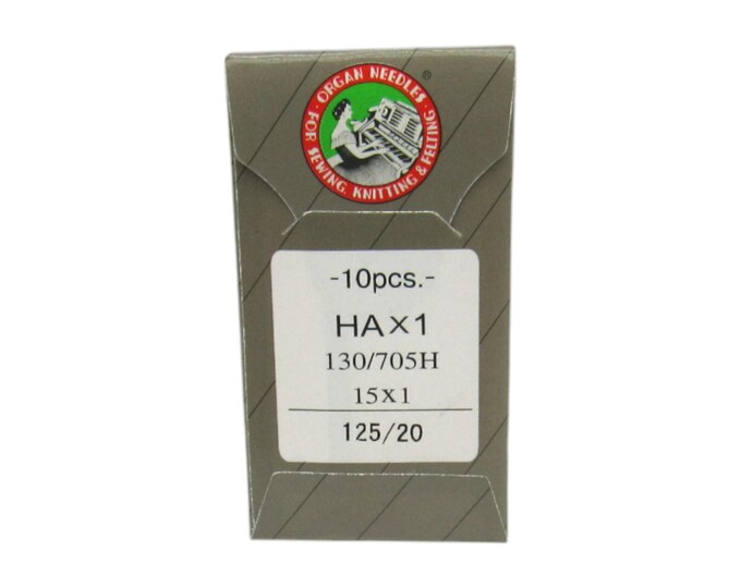 Organ Sewing Machine Needles Sharp Point 15X1 Size 20, 125/20, 130/705H