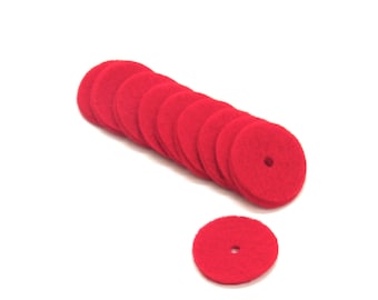Red Spool Pin Felt Pads 10 ct For Sewing Machines, Crafts
