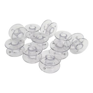 Plastic Bobbins 10 pack - Class 15 Fits Many Models Brother BabyLock Singer Sewing Machine