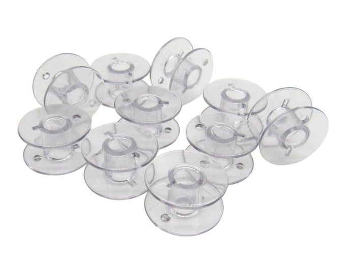Class 15 Plastic Bobbins 10 pack - Fits Many Models Brother BabyLock Singer Sewing Machine