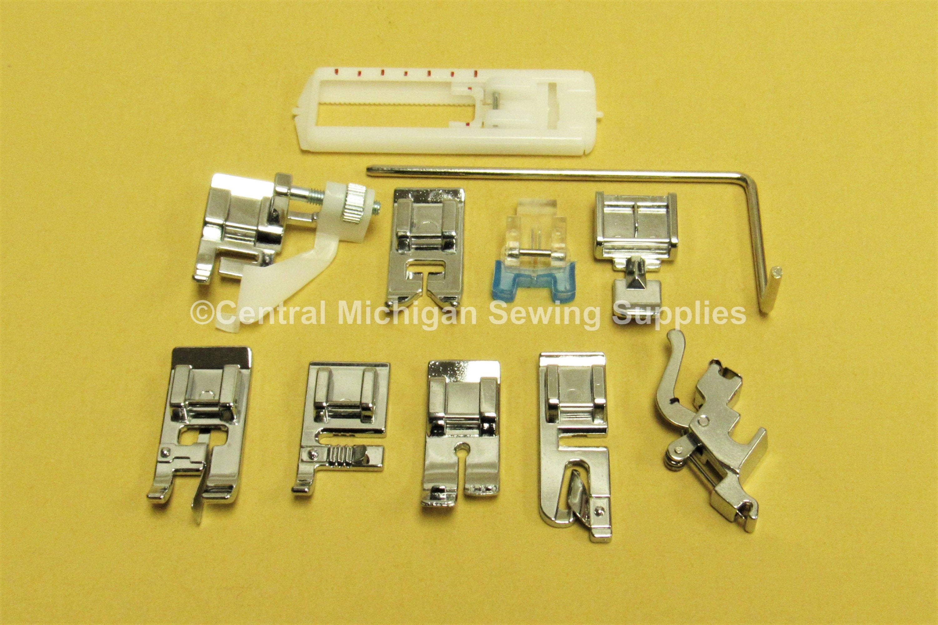 11 Pcs Sewing Machine Snap on Attachments Feet Low Shank 
