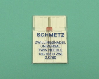 Schmetz Sewing Machine Twin Needle 2 mm Wide Size 12