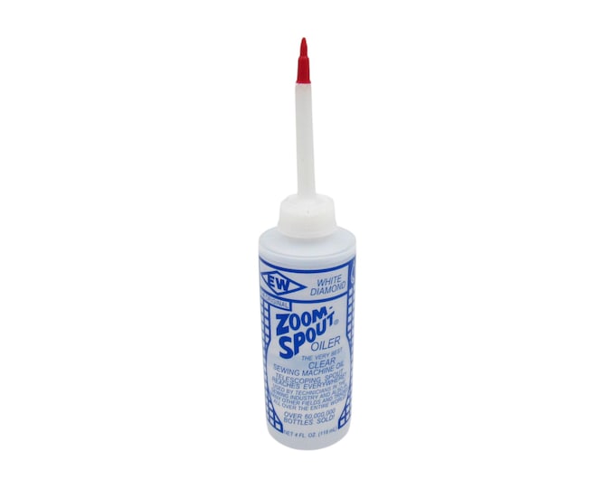 Zoom Spout Oilier Lily White Sewing Machine Oil 4 oz Telescoping Spout Lubricant
