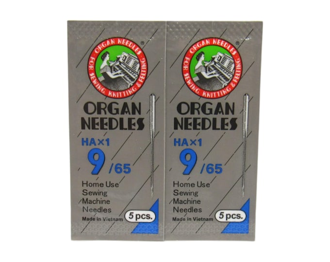 Organ Sewing Machine Needles Sharp Point 15X1 Size 9, 65/9, 130/705H